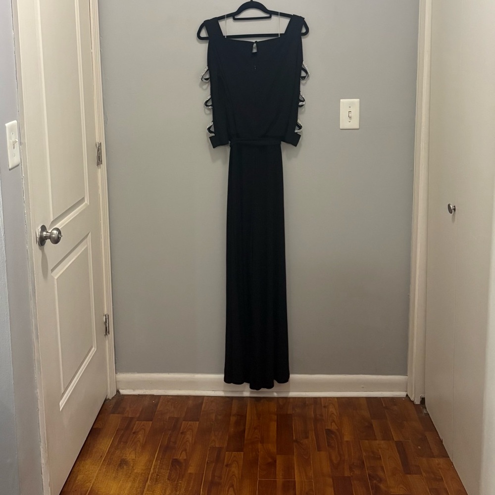 Elegant Black Evening jumpsuit - Picture 4 of 14